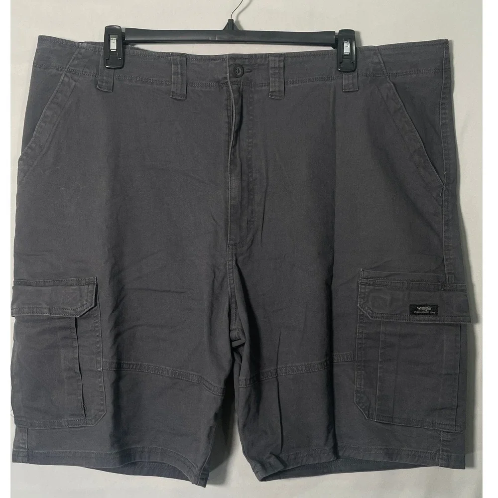 Wrangler Mens Relaxed Fit Cargo Shorts Dark‎ Gray Cotton Twill Size 46